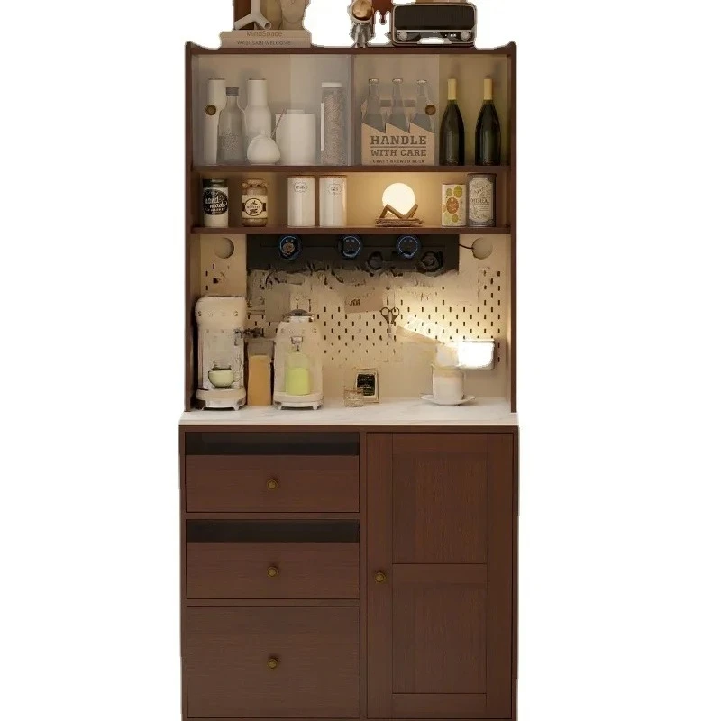 

Sideboard Cabinet Stone Plate Table Top Work Cabinet Retro Style Guest Restaurant Bowl Cabinet