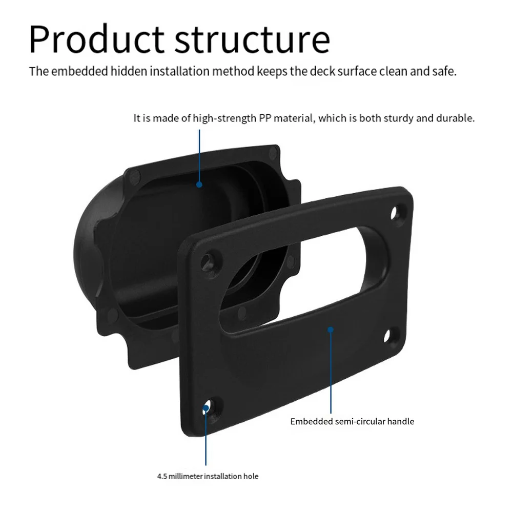 

Marine Floor Buckle Embedded Pull Buckle Yacht Rectangular Handle Hatch Drawer Hatch Cover Handle Accessories