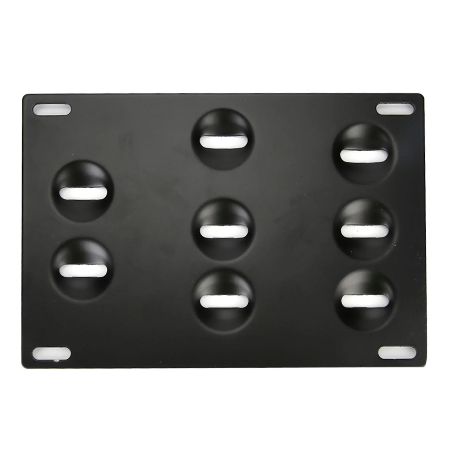 Car Front Bumper Tow Hook License Plate Mount Bracket 8 Holes Adjustable Holder License Plate Relocator Holder