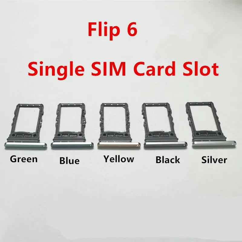 Flip6 SIM Card Slots For Samsung Galaxy Z Flip 6 F741 SIM Tray Adapters Socket Holder Replace Phone Housing Repair Parts