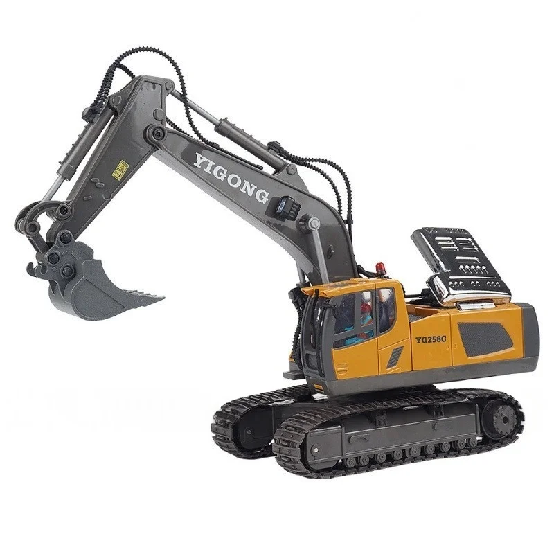

New Alloy Remote Control Car 1:20 Excavator Dump Truck Engineering Vehicle With Lights RC Toy Trucks For Children Gifts