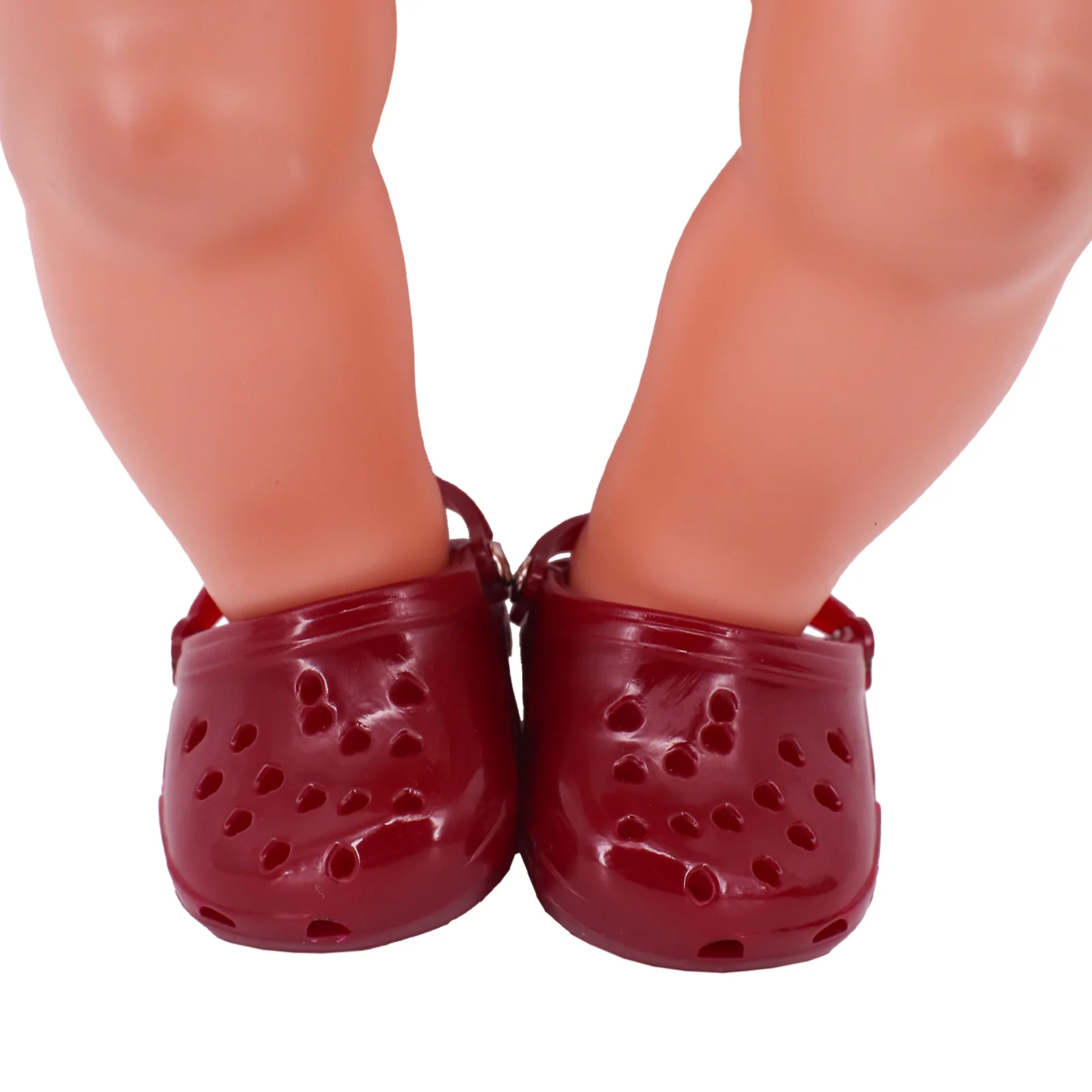 7Cm Plastic Sandals Love Hole Style For 18Inch American Doll 43 Cm Baby New Born Shoes Girl Slippers Sandals,Holiday Gifts