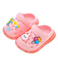 Summer Sandals For Girls Kids Baby Boys Girls Cartoon Baby Sandals Flat Heel Solid Soft Cartoon Slippers Children's Garden Shoes 5