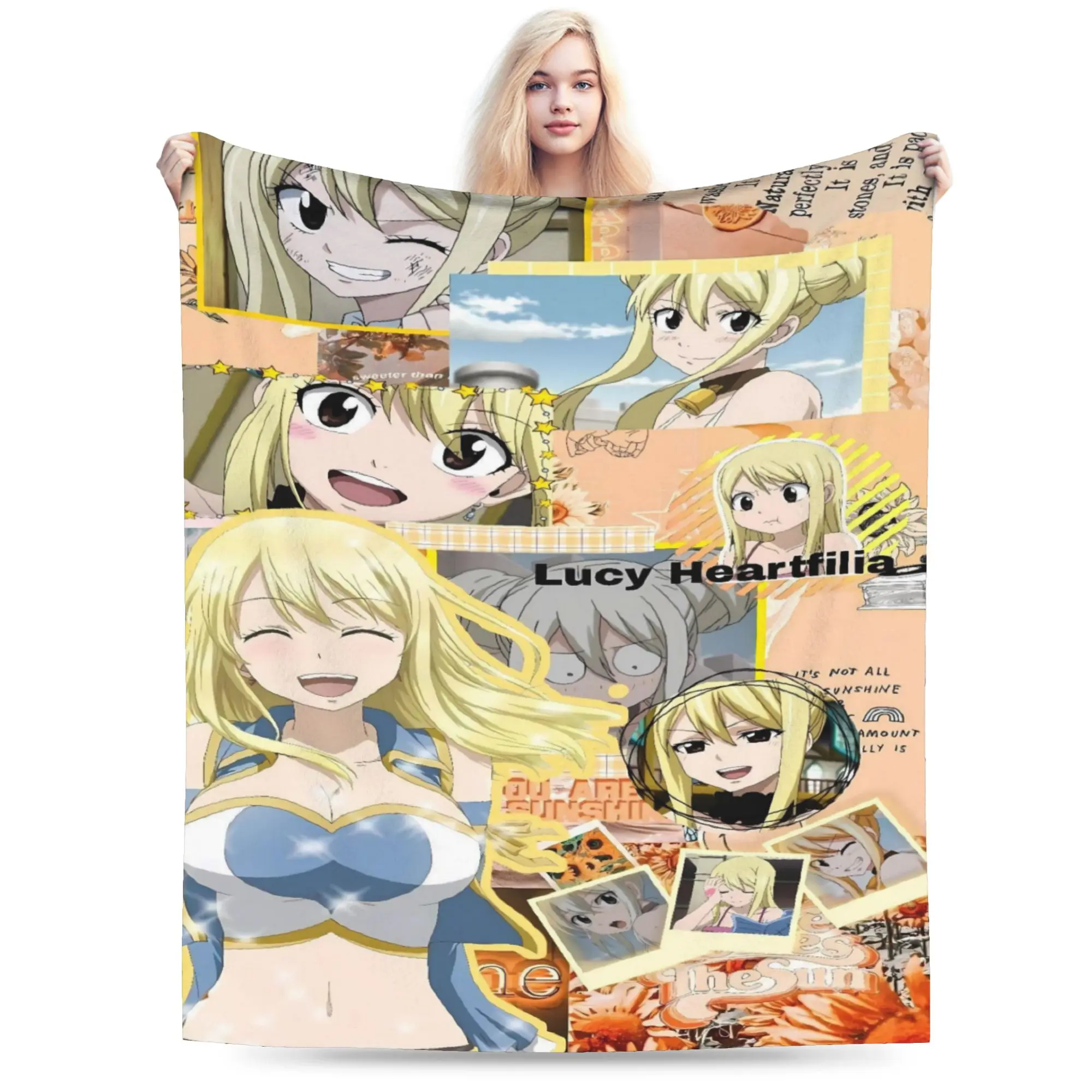 Soft Blanket Picnic Intense Fairy Tail Natsu Gray Fight Throw Blanket  Flannel Bedspread For Outdoor Graphic Sofa Bed Cover