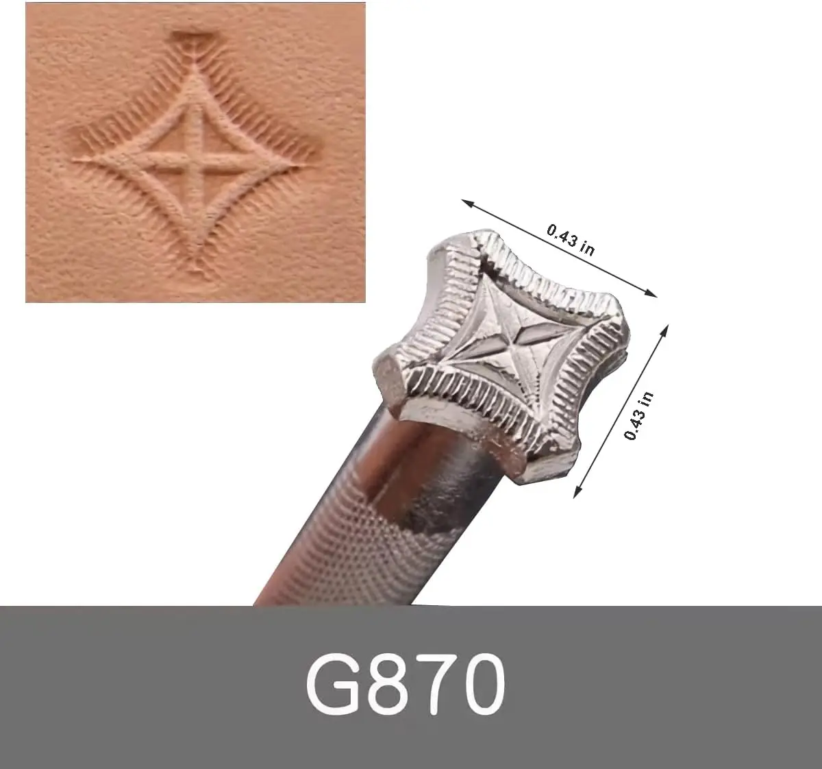 Leather Stamping Tools 2 Pieces Professional Leather Stamps for Craft Working(121-2+870)