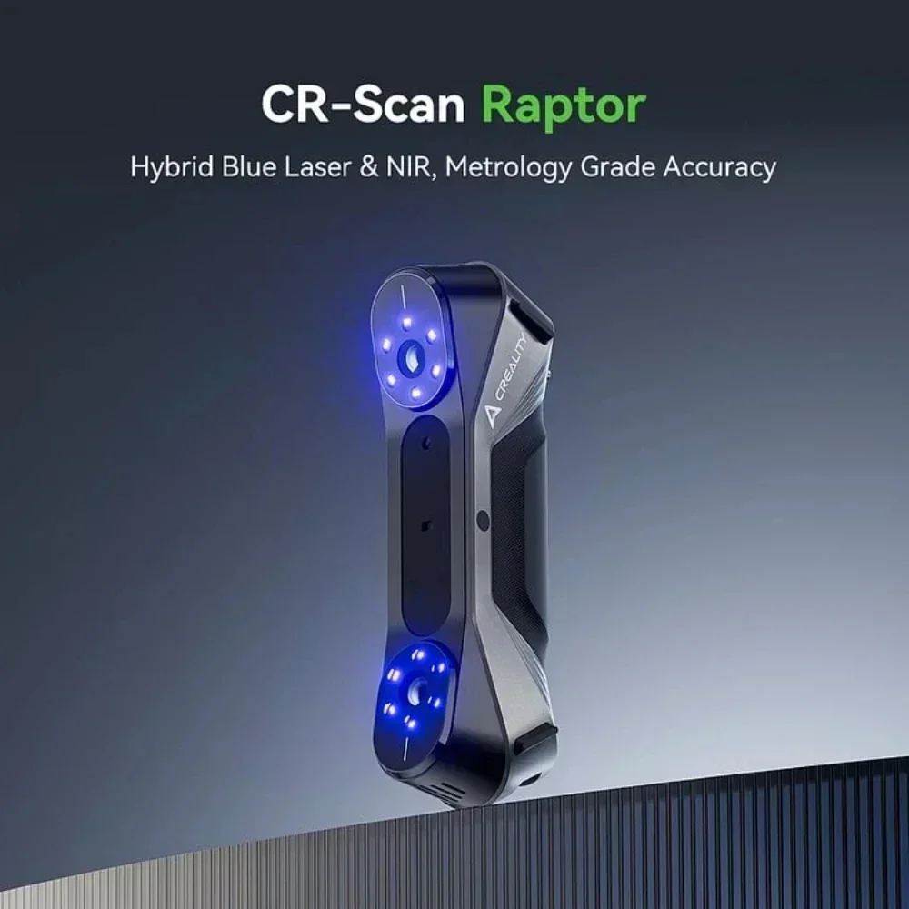 Creality CR-Scan Raptor 3D Scanner 0.02mm Metrology Accuracy Blue Light NIR 60fps Scanning Speed Portable Handheld 3D Scanner