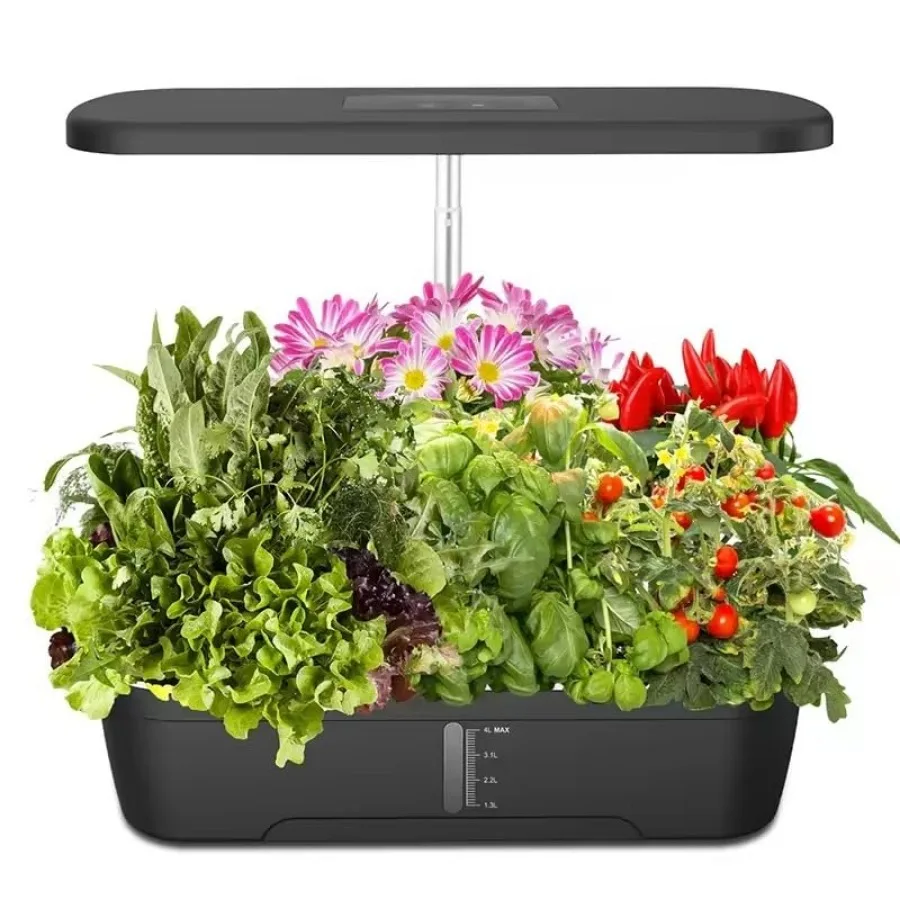 

Hydroponic Growing System with 12 Pods and LED Control Screen Indoor Herb Garden Kit with 4L Water Tank Smart Countertop Plante
