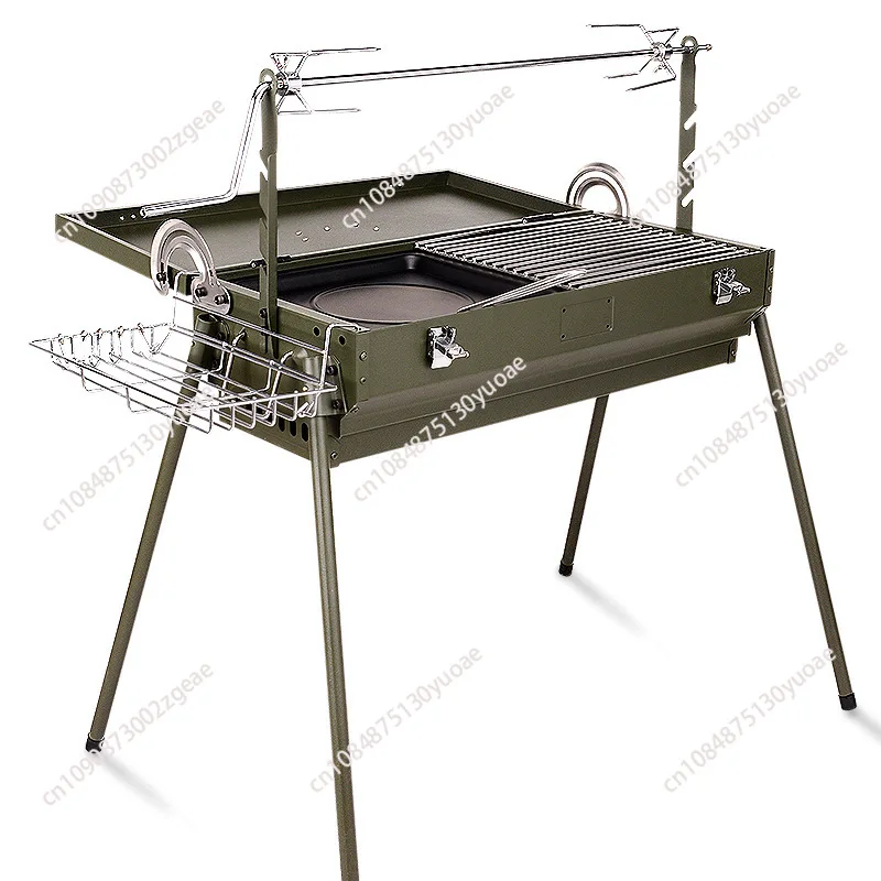 Barbecue Grill Household Charcoal Barbecue Grill Outdoor Folding Portable Camping Camping Car Picnic Grill Roast Leg of