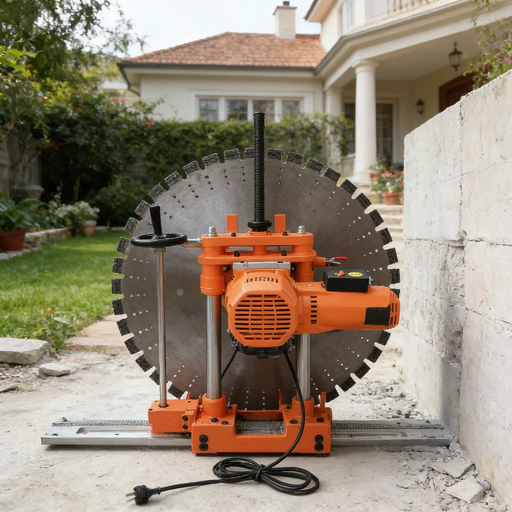 Remote Controlled Wall Saw with Track System for Safe Operation in Dam Structure Modification Projects