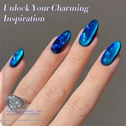 Imagen 2 del producto BORN PRETTY 10ml mineral azul gato esmalte de uñas de Gel magnético impresionante efecto de brillo de larga duración remojo DIY manicura artística de uñas