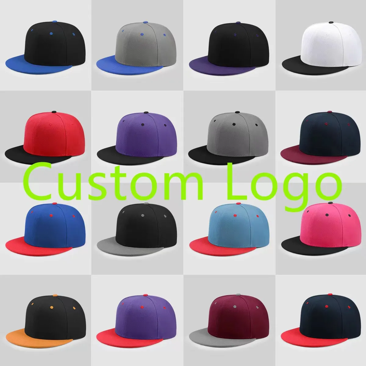 custom logo Hip Hop Flat Brim Hat Embroidery or Print Baseball Cap For Women And Men Snapback Caps Outdoor Sport Sun Cap