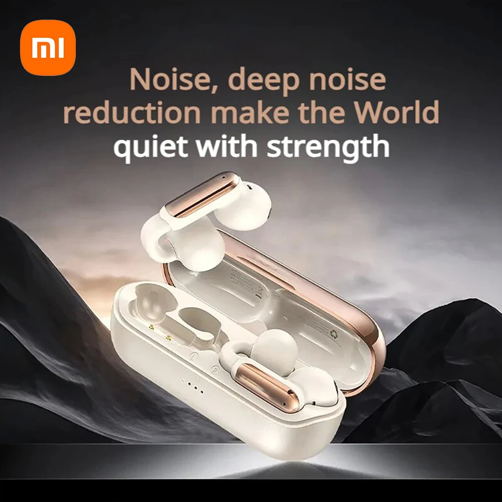 Xiaomi Mijia Real OWS Clip-on Wireless Bluetooth Headphones Low Latency ENC Noise Cancelling Long Life Gaming Casual Headphones