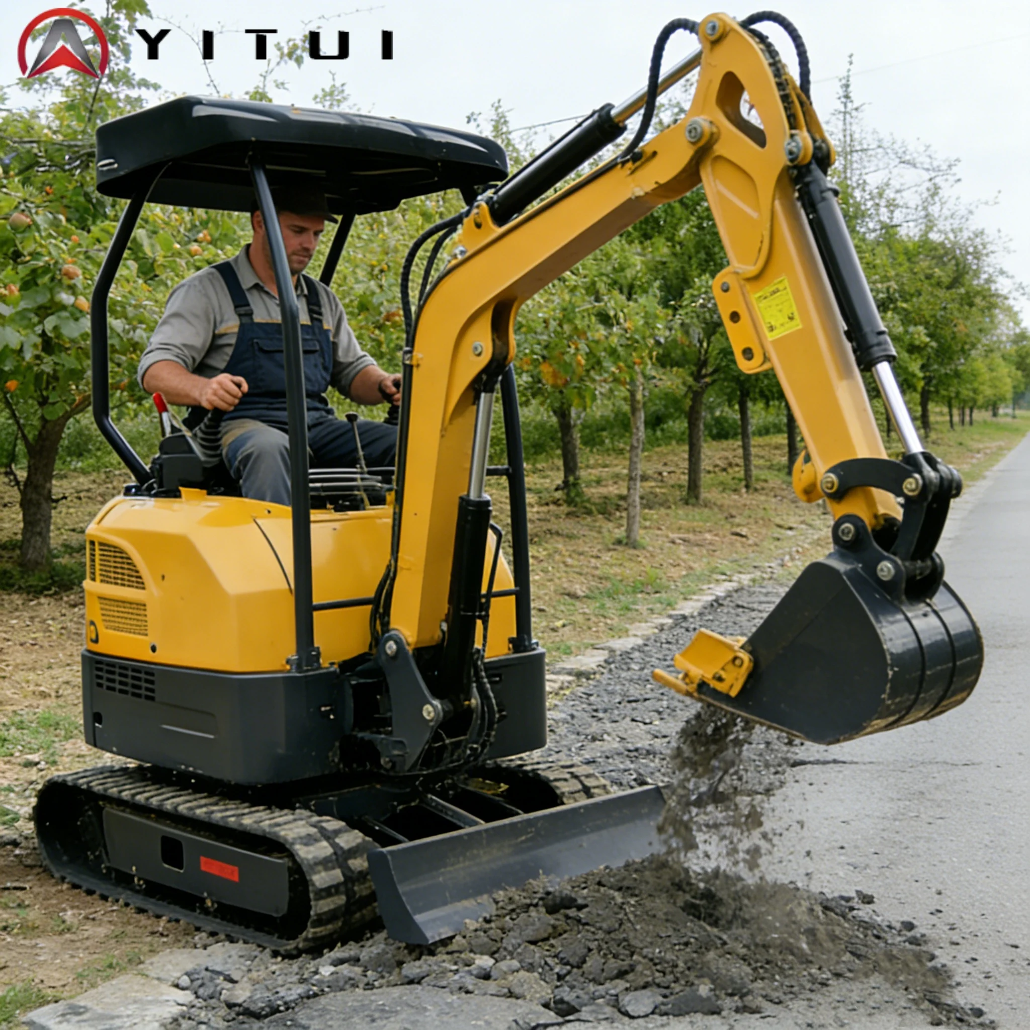 

2026 Customized Mini Excavator 1.2 Tons Features An Integrated Design Robus Digger Multi-Functional Home Excavator Factory Sales