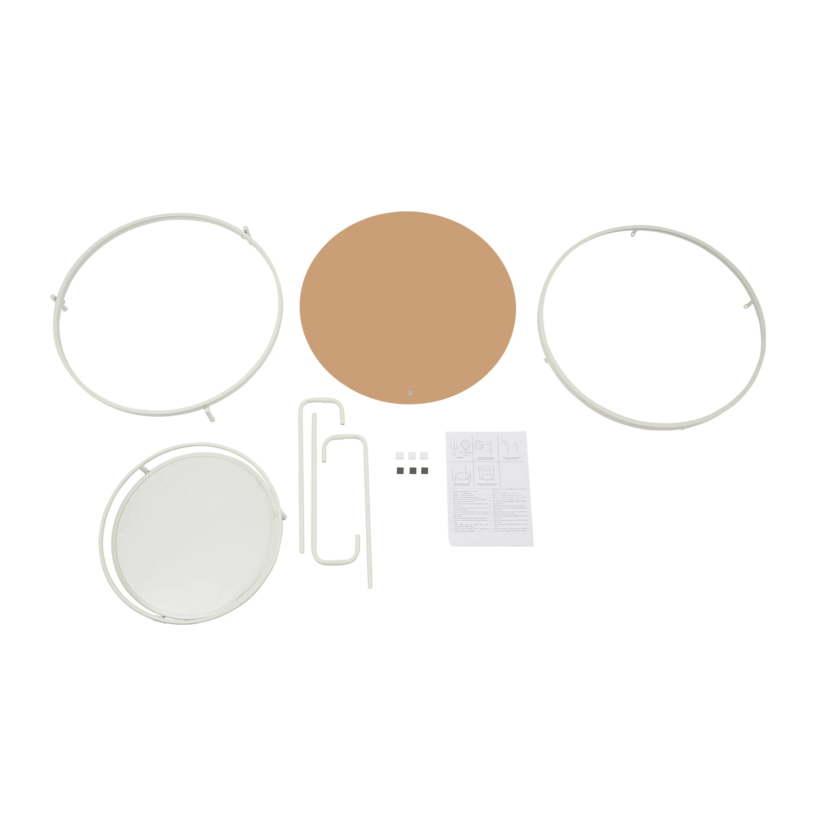 2 Tiers Modern Side Table Simple and Modern Round Coffee Table