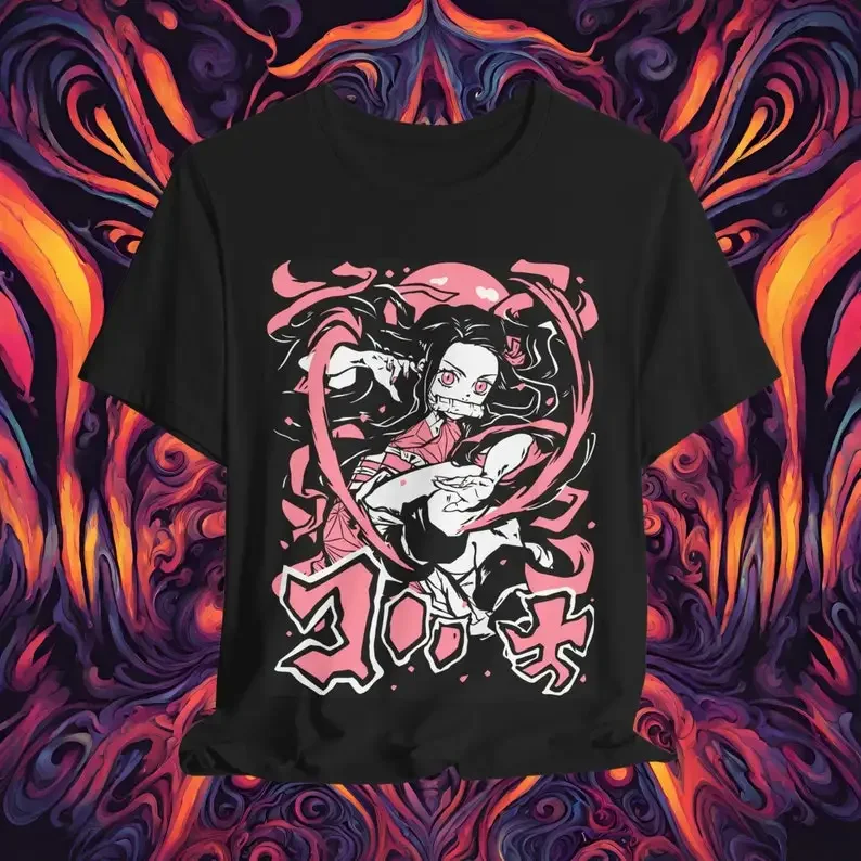 NEZUKO T-Shirt, Demon slayer Shirt, Anime Shirt, Anime Unisex T-Shirt, Aesthetic Anime T-Shirt, Trendy Tees, for Gift, for coupl