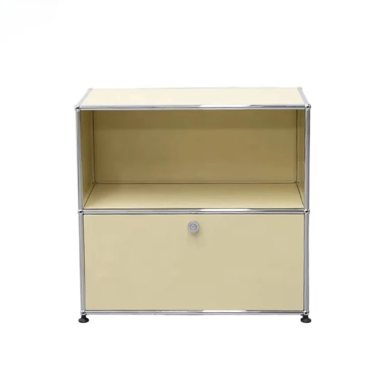 Modern Classical Luxury Modular Stainless Steel Combination Cabinet Large Capacity Bookcase Living Room Cabinet