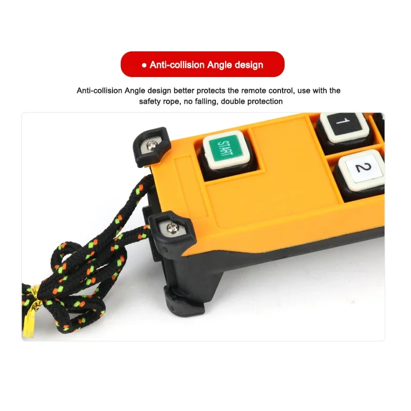 F24-8D / F24-8S Portable Wireless Industrial Remote Control 1 / 2-Speed Button 8 Buttons With 1 Transmitter 1 Receiver For Crane