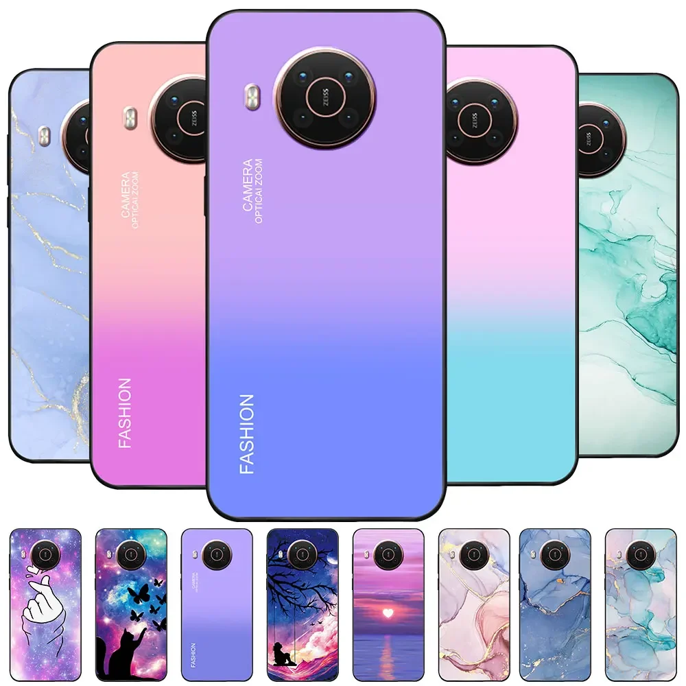 Case For Nokia X10 X20 X100 Coque Nokia X10 TA-1350 TPU Soft Silicone Phone Case For Nokia X20 TA-1341 Cover Funda Bumper Marble