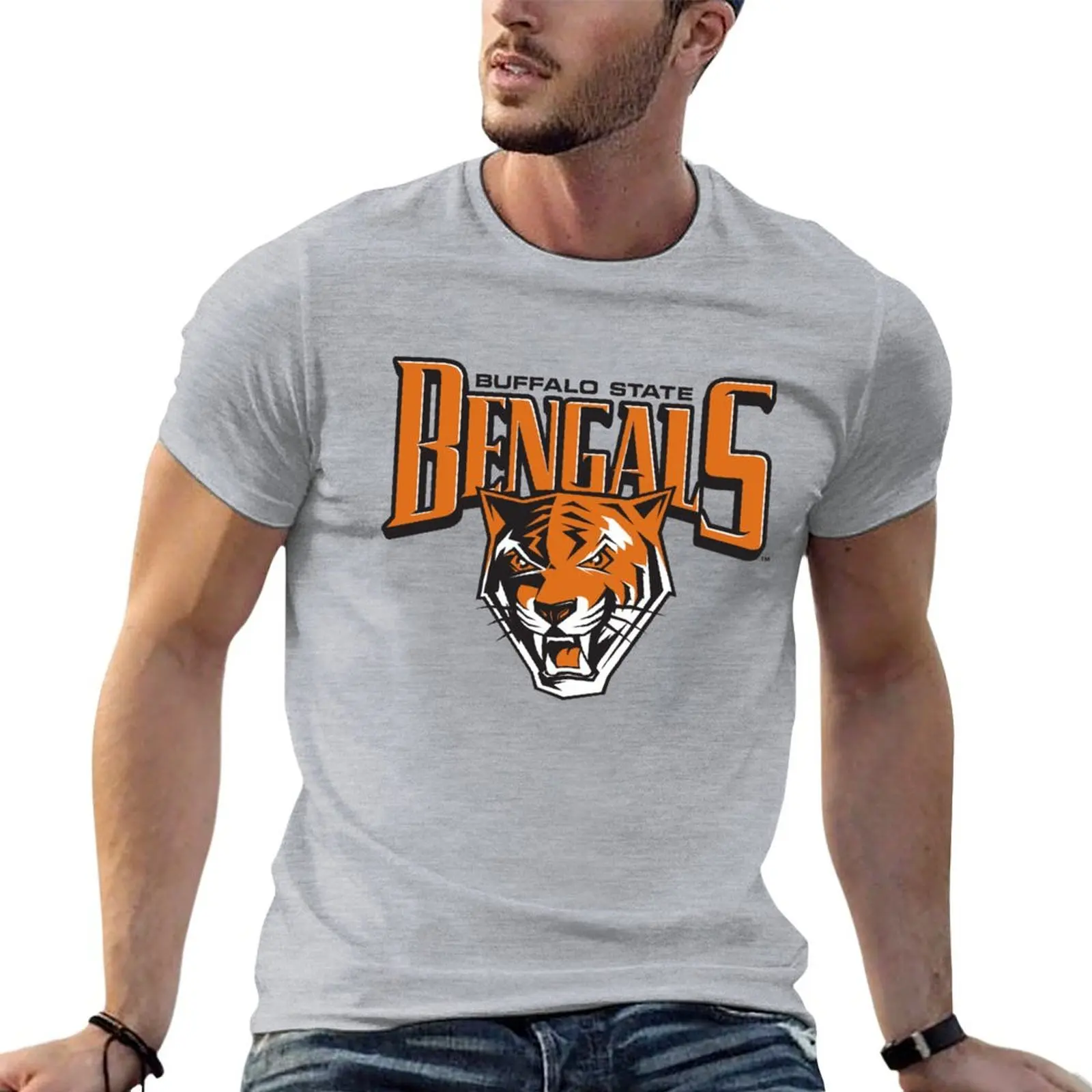 Buffalo State bengals T-shirt customs shirts graphic tees Short sleeve tee men clothing