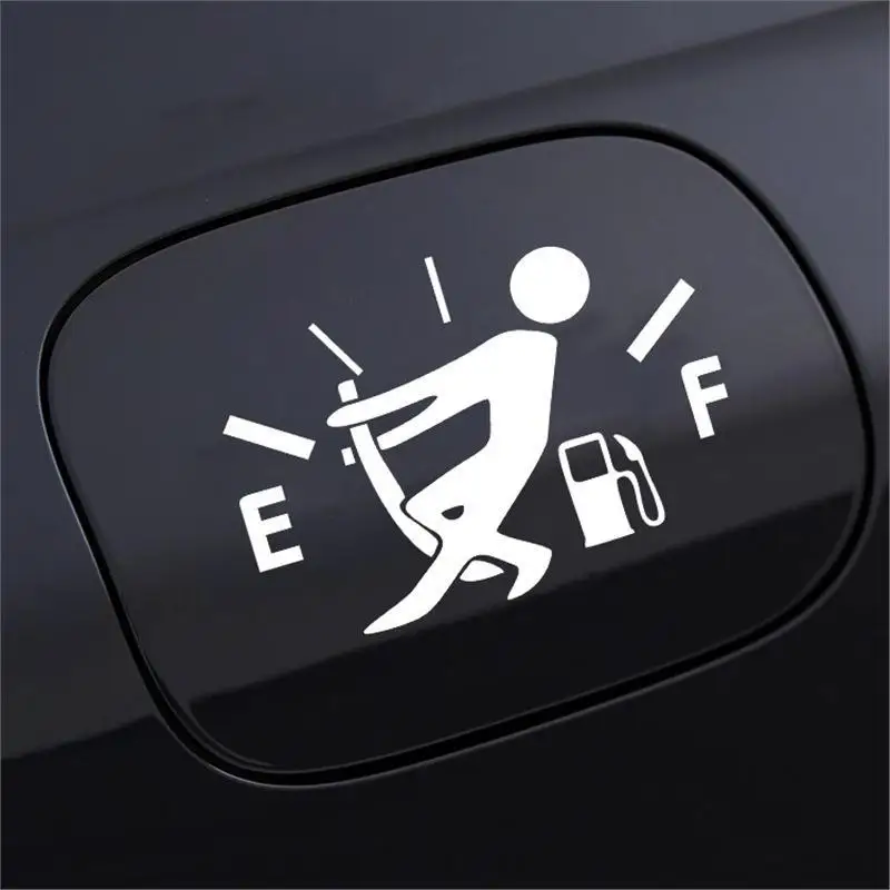 1‑2Pcs Funny Reflective Fuel Tank Cap Sticker, Waterproof Removable Custom Car Decal