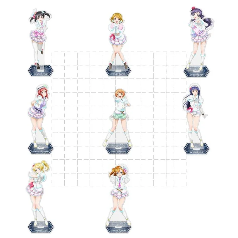 Game Honoka Nishikino Maki Hoshizora Rin Figure Doll Anime Koizumi Hanayo Acrylic Stand Model Plate Cosplay Toy for Gift