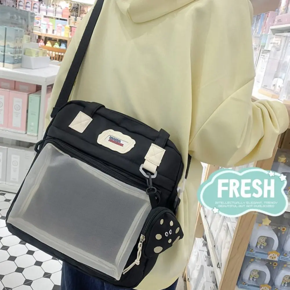 Crossbody Purse Clear Small Ita Bag Japanese Style Multi-purpose Pin Display Bag PVC Portable Clear ItaBag Girls