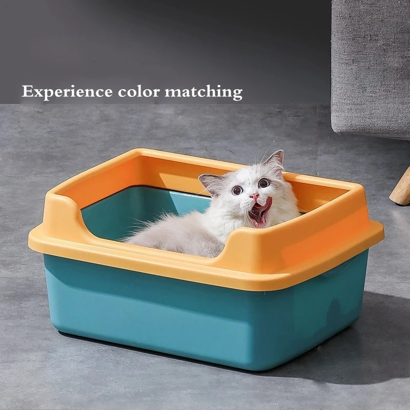 Cat Litter Tray Toilet, Bedpan with Scoop, Dog, Teddy, Rabbit Puppy Anti Splash Toilette, Indoor Home Plastic Sandbox, Pet Sup