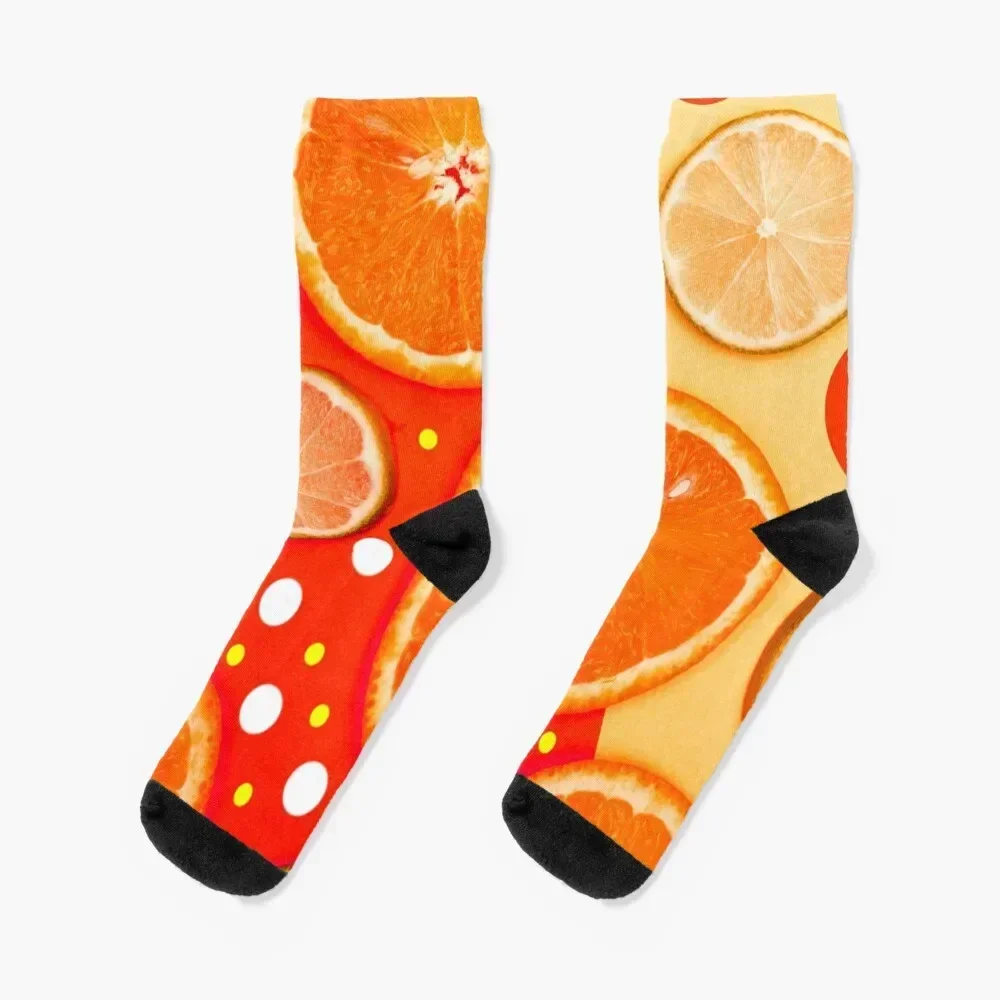 CITRUS SLICES Socks Thermal man winter cotton basketball Women Socks Men's