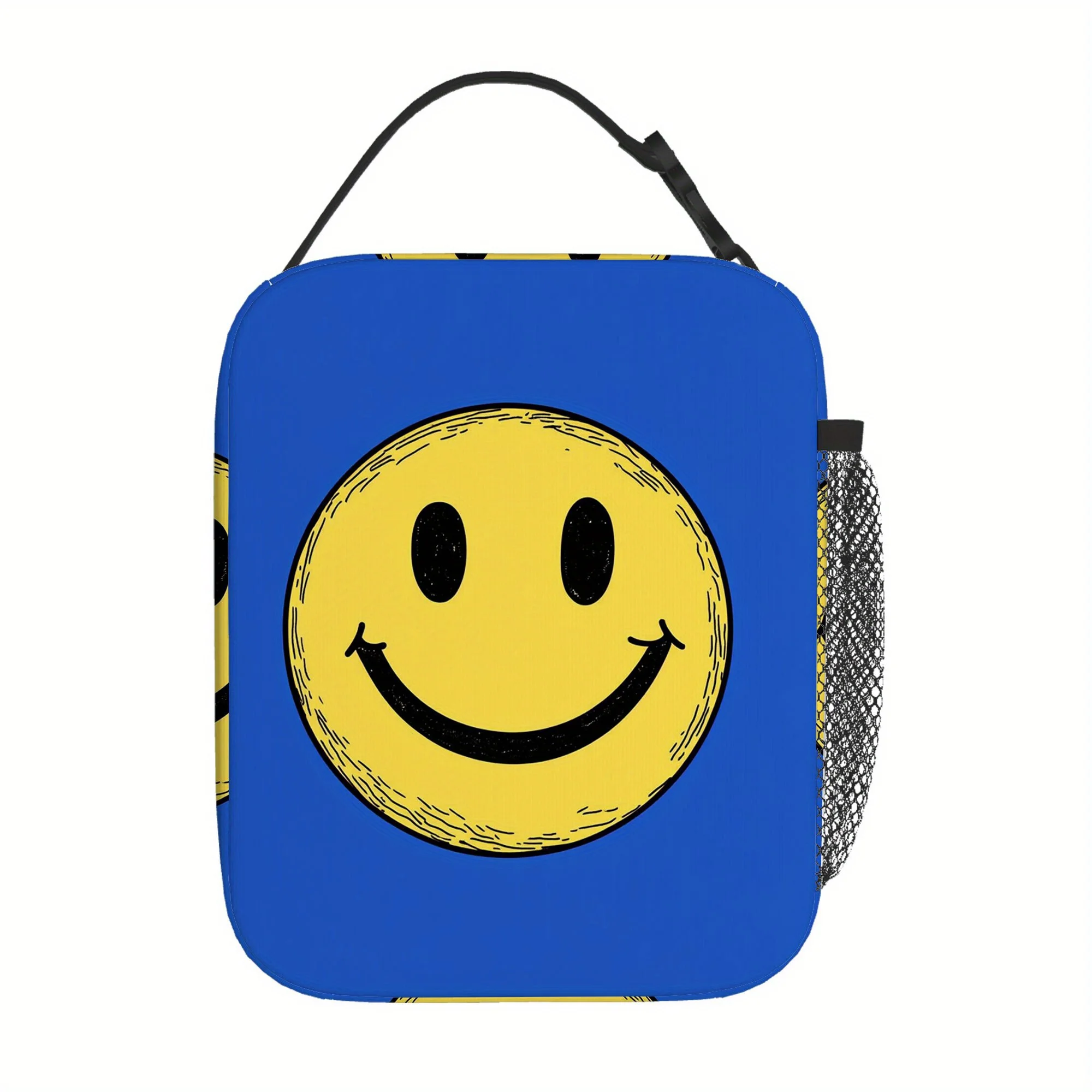 حقيبة تخزين طعام واحدة بنمط وجه مبتسم، مناسبة للمكاتب والمدارس والسفر والحفلات وما إلى ذلك.