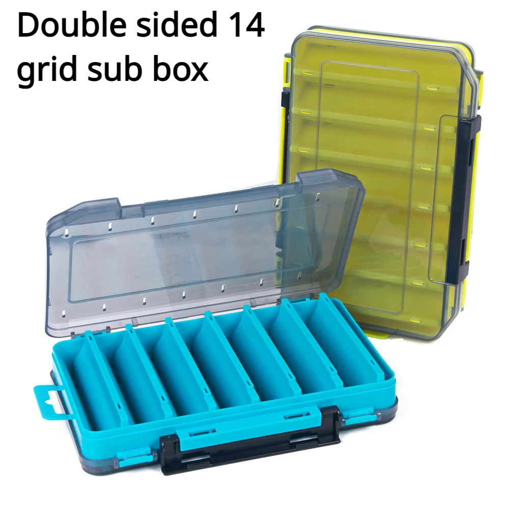 14 Compartments Fishing Box Outdoor Portable Double Sided Lure Bait Organization Multi Functional High Quality Fishing Tool Box