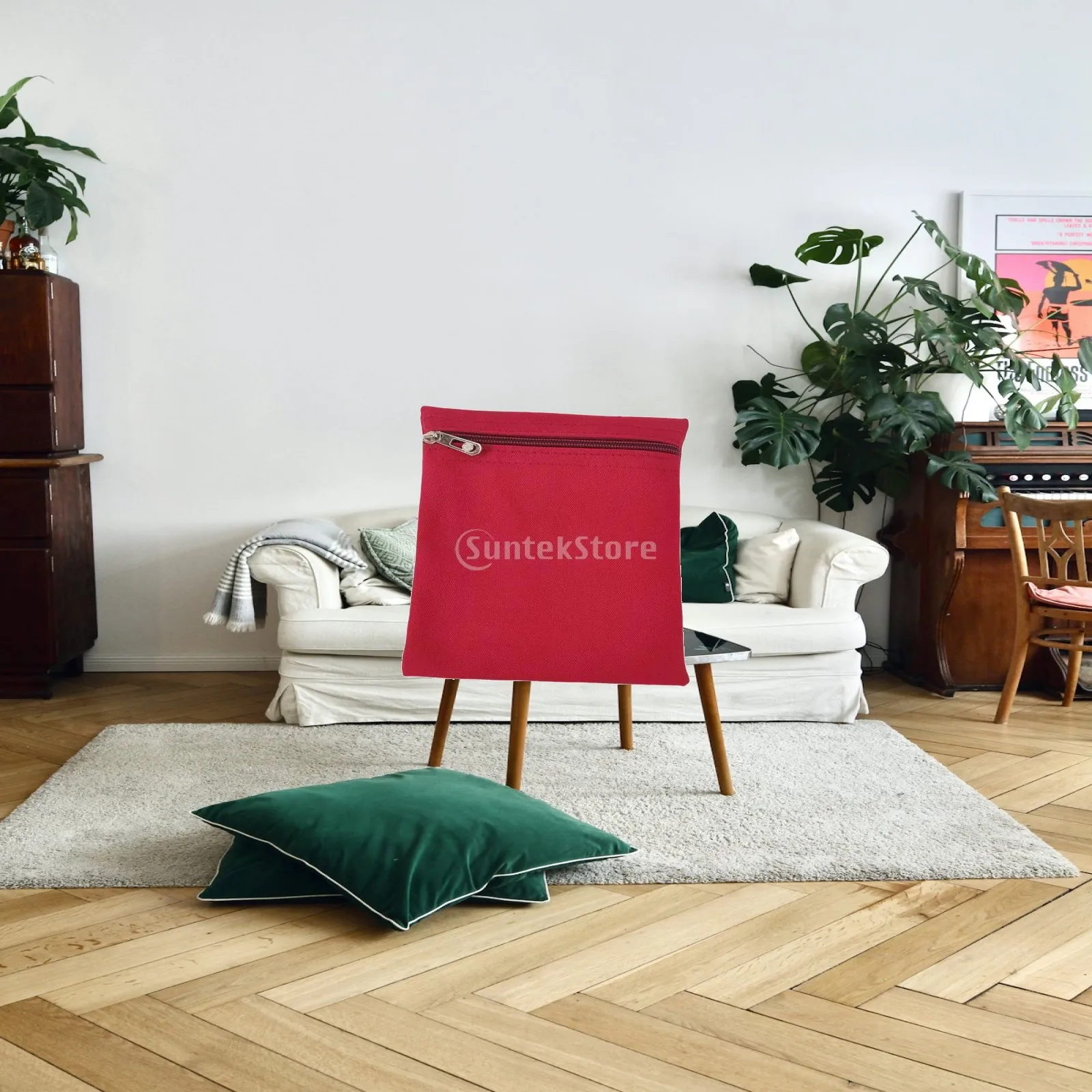 Canvas Sew in Inner Pocket Zipper Hidden Wallet and Phone Pouch for Coats Jackets Travel Essentials