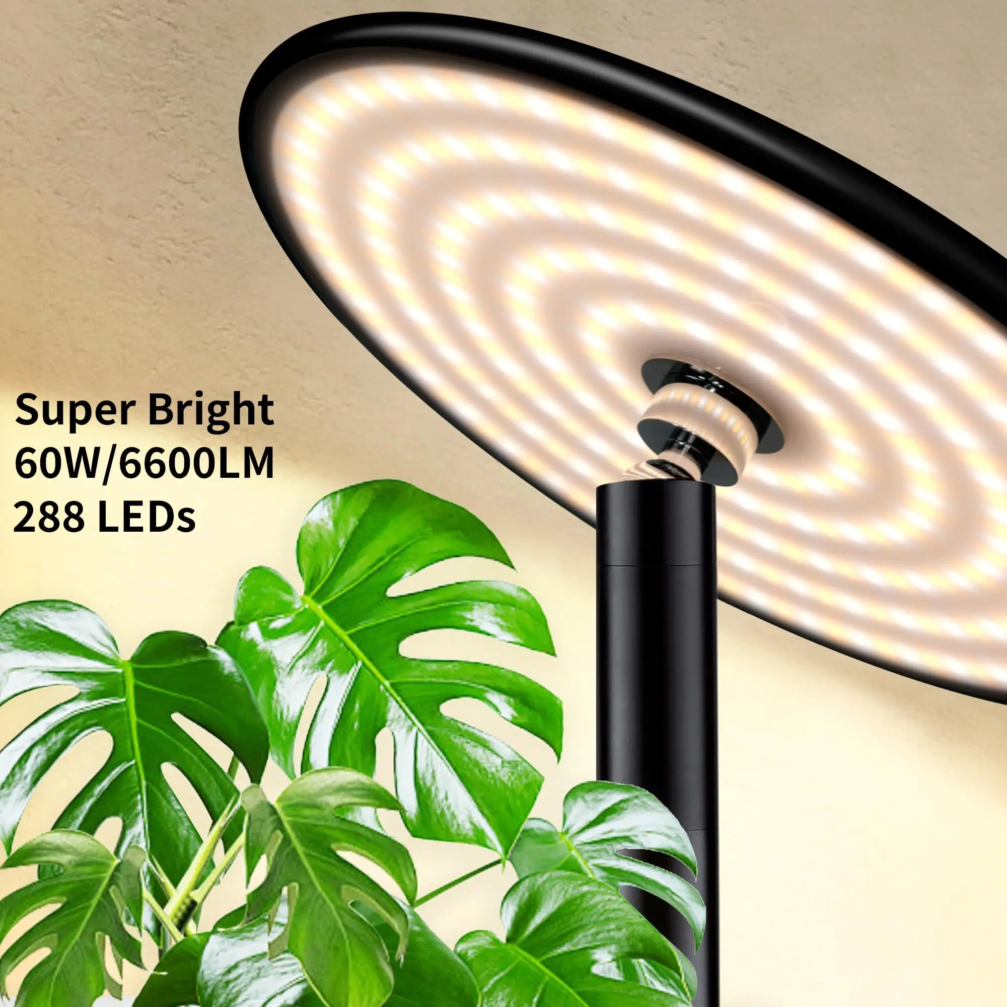 100W Growing Lamp,Floor Plant Light for Indoor Plants,10 Dimmable Brightness,Automatic On/Off Timer,Ideal for Tall Small Plants