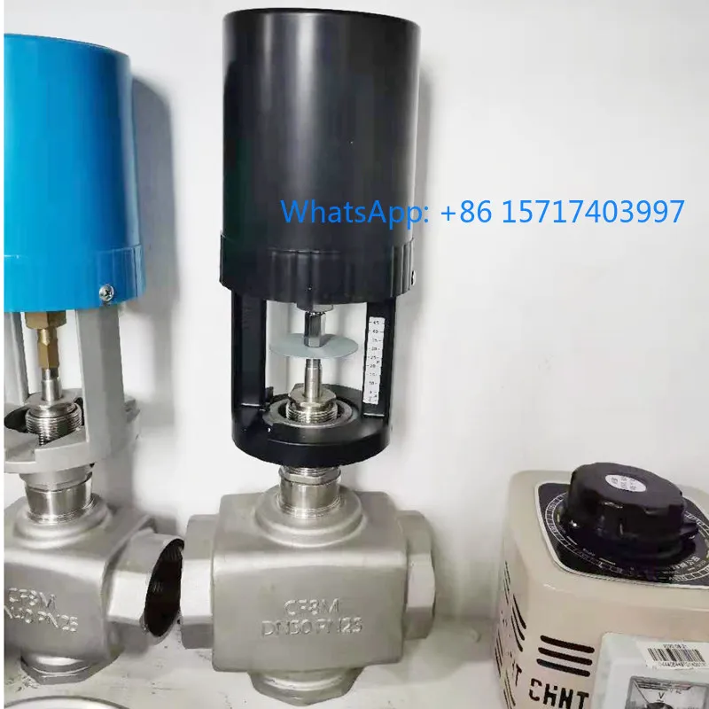 1PCS AC24V Analog Stainless Steel Electric Water Flow Control Valve 0-10V 4-20MA DN25 32 40 50