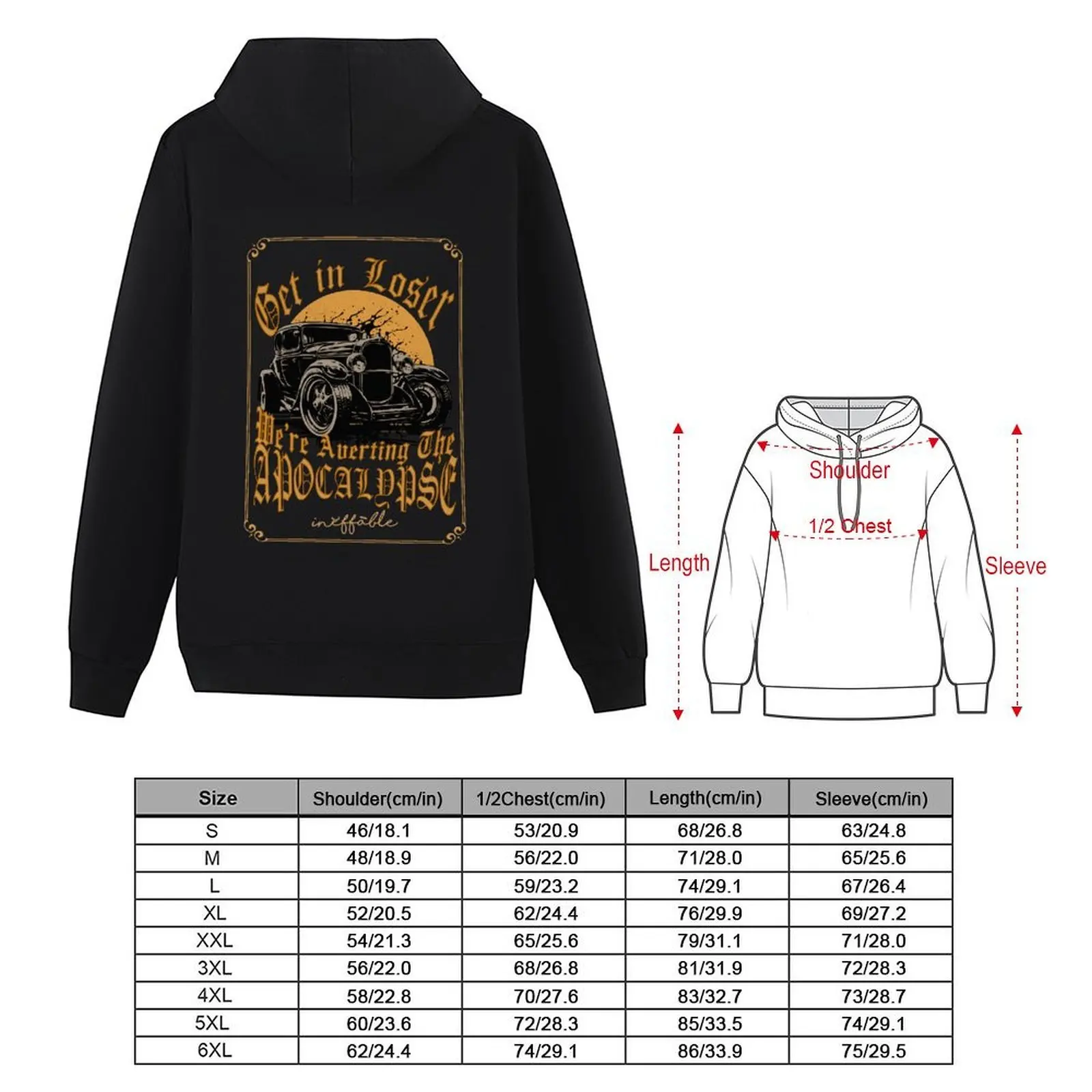 احصل على الخاسر نحن نعلن عن نهاية العالم! Angel Car Art Hoodie ملابس الخريف على الطراز الكوري ملابس رجالي جديدة في هوديس
