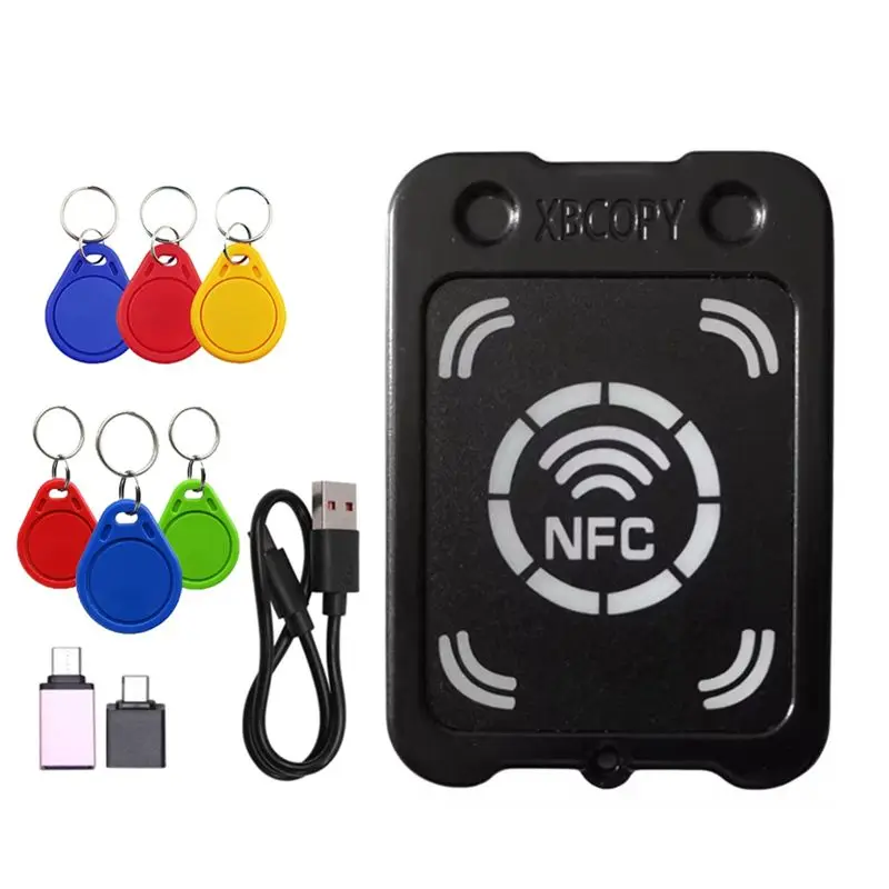 

B67C RFID Smart Chip Card Reader Copier +3XUID/CUID Keychain Encryption Key Reader IC 13.56Mhz RFID Token Clone Duplicator