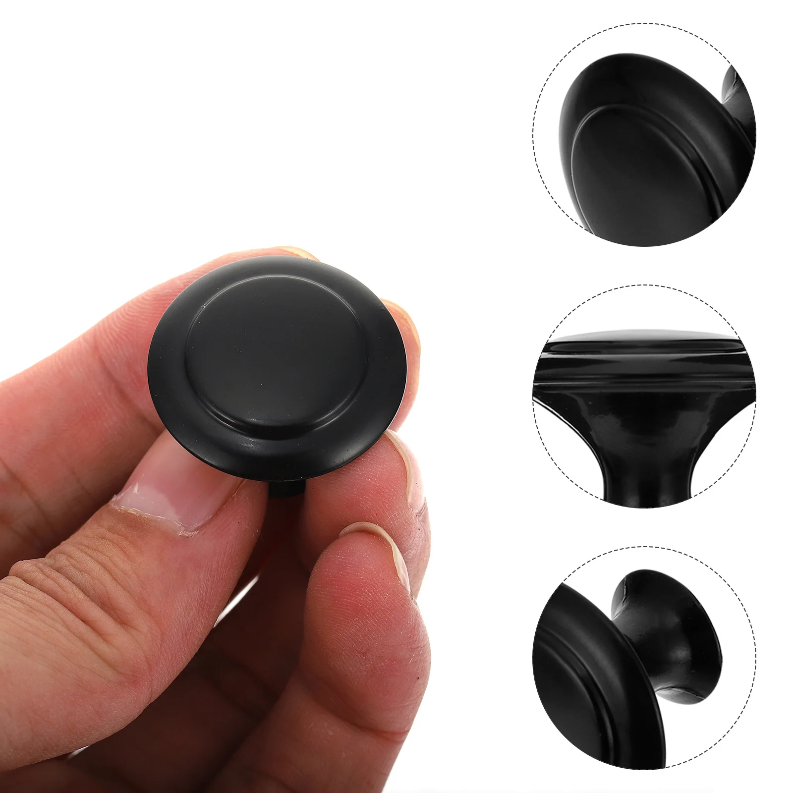 

10 pcs Black Cabinet Pulls Round Metal Drawer Handles For Furniture Wardrobe Cupboard Door Knobs Durable Hardware Upgrade