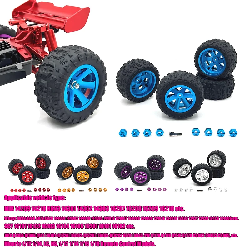 MJX WLtoys SCY JJRC RIaarIo LC HS RC Remote Control Car Parts Clip Tire Wheel Hub Tire