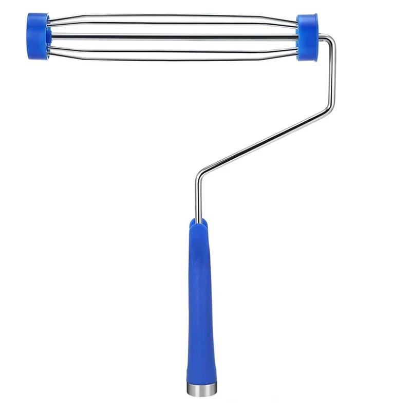 AA19 18 แพ็ค 8 นิ้วลูกกลิ้งทาสีกรอบ 5 ลวดชุบสังกะสี Roller แปรงทาสี Roller Handle สําหรับ Wall House ซ่อมเครื่องมือ