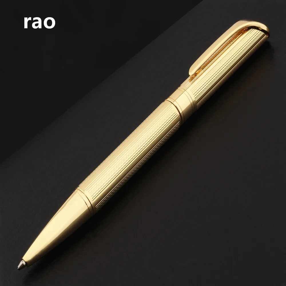 Luxury quality 719 Gold  Business office Medium nib Ballpoint Pen New School Stationery Supplies gold ball point pens