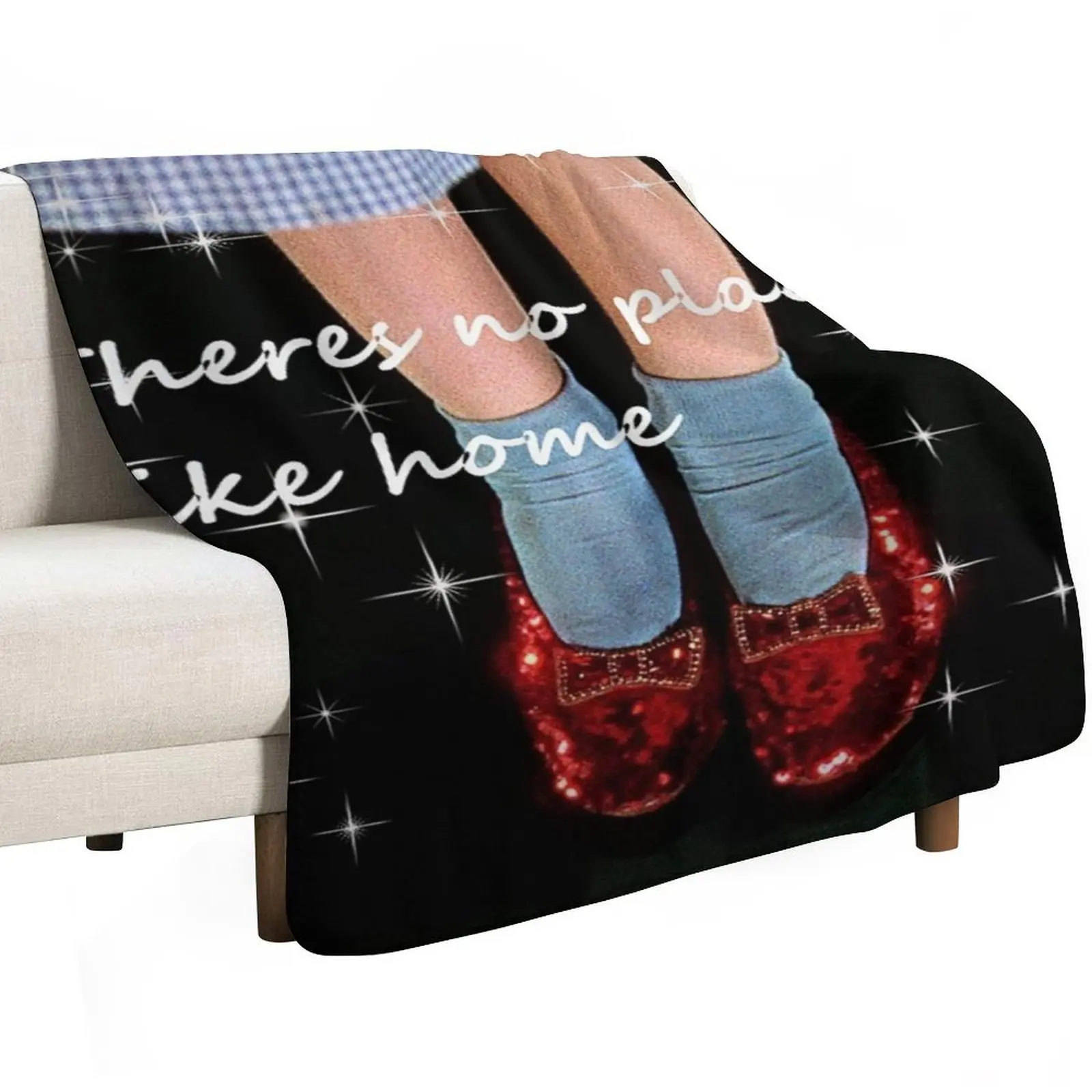 no place like home wizard we want those ruby slippers glitter edit mask design mysticladyart Throw Blanket Luxury Brand Blankets