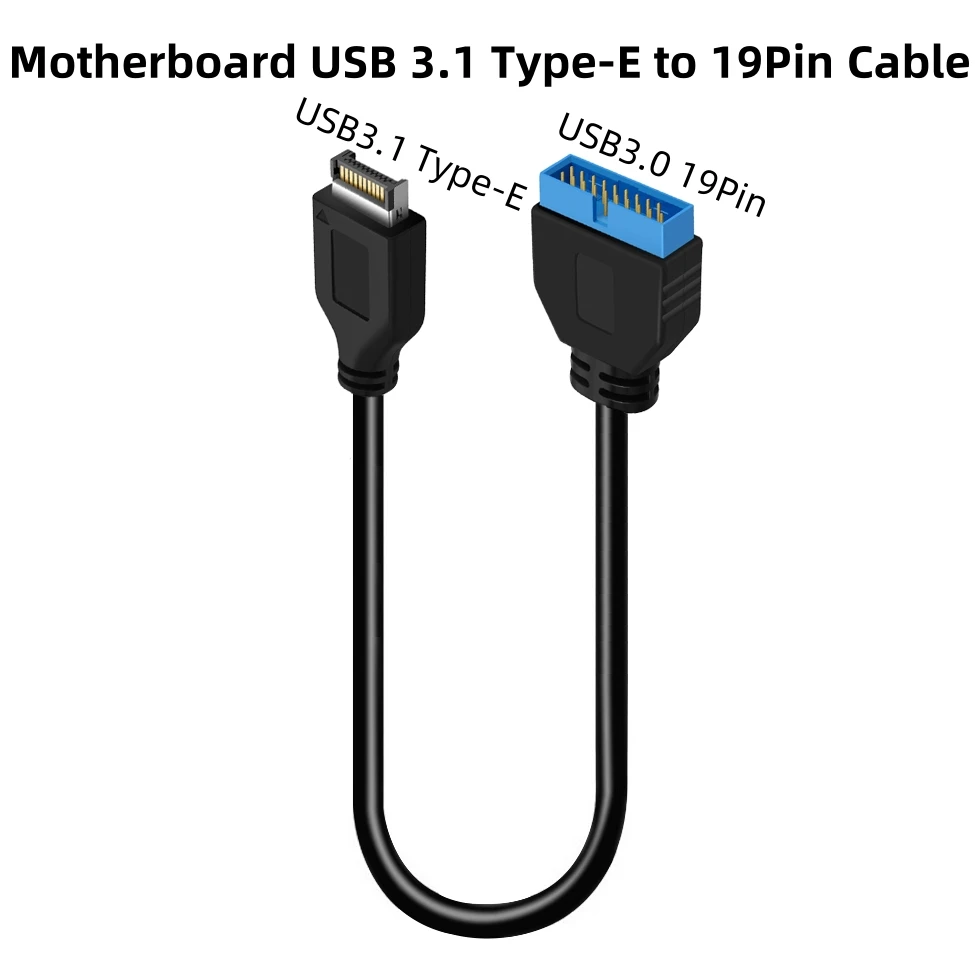 

30cm Motherboard Front Panel USB 3.1 Type-E to USB 3.0 19/20Pin Header Adapter Cable Compatible with Asus Desktop Computer