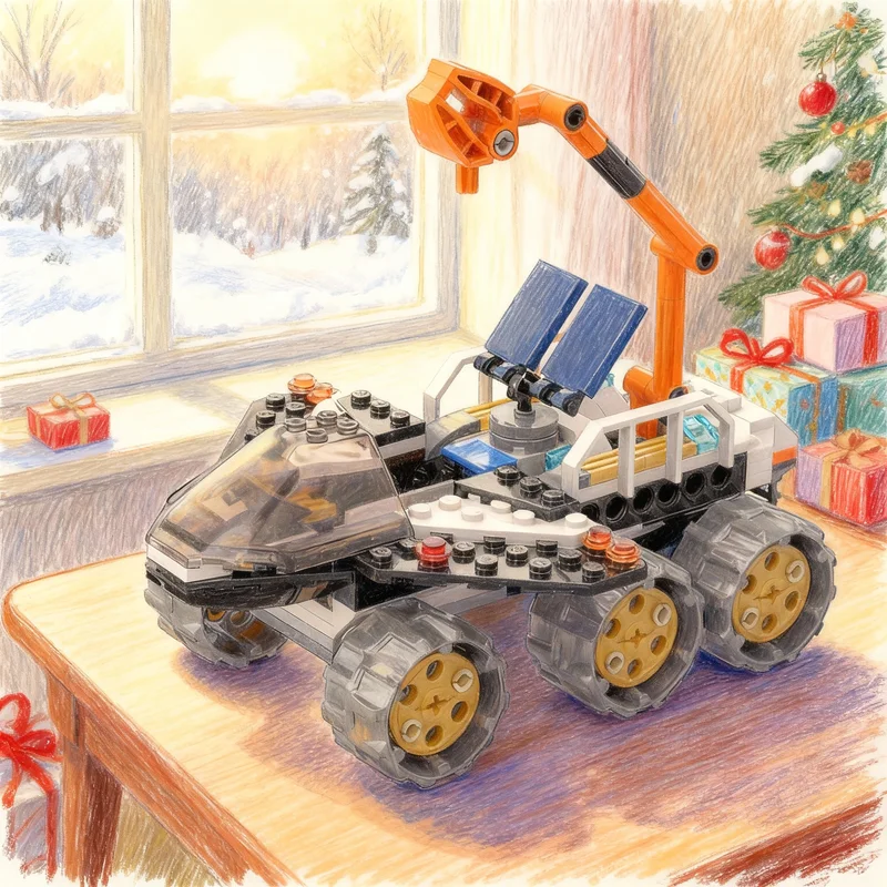 154pcs MOC City Mars Exploration Explorer Vehicle Model Building Blocks Christmas Gift Architecture Education Creative Toy Brick