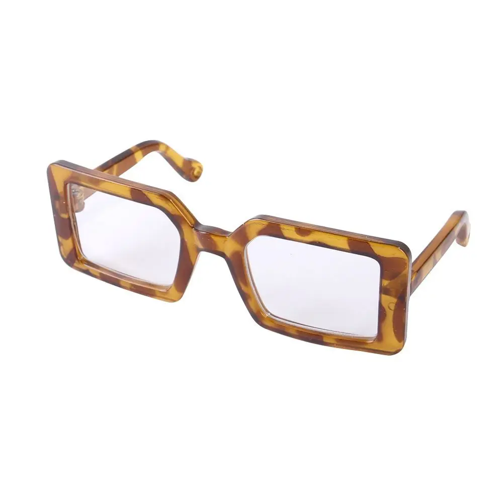 Dog Sunglasses 9cm Miniature Doll Sunglasses Miniature Square Plush Doll Glasses Kawaii Plastic Square Doll Eyeglasses Kids