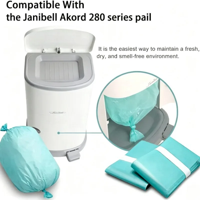 4/6 Pcs Diaper Filling Bag for 16L Korbell Classic Diaper Pail Refills for Litter Champ Large Capacity Nappy Pails Refill Bags