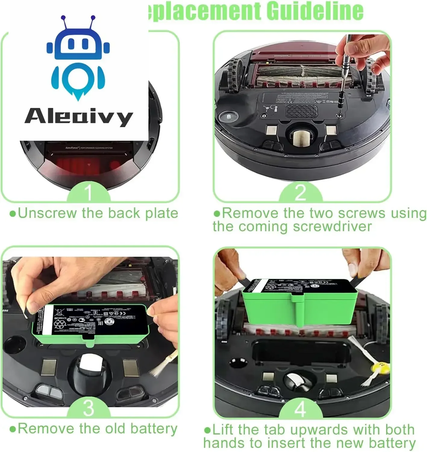 Per parti di ricambio batteria IRobot Roomba 14.4V 26Wh 5600mAh per Roomba 690 675 960 895 890 860 850 680 695 680