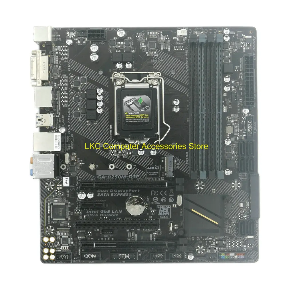 For GIGABYTE GA-B250M-D3P Used Motherboard LGA1151 DDR4 B250M D3P Mainboard 100%Tested Support 7th generation CPU i7 i5 i3