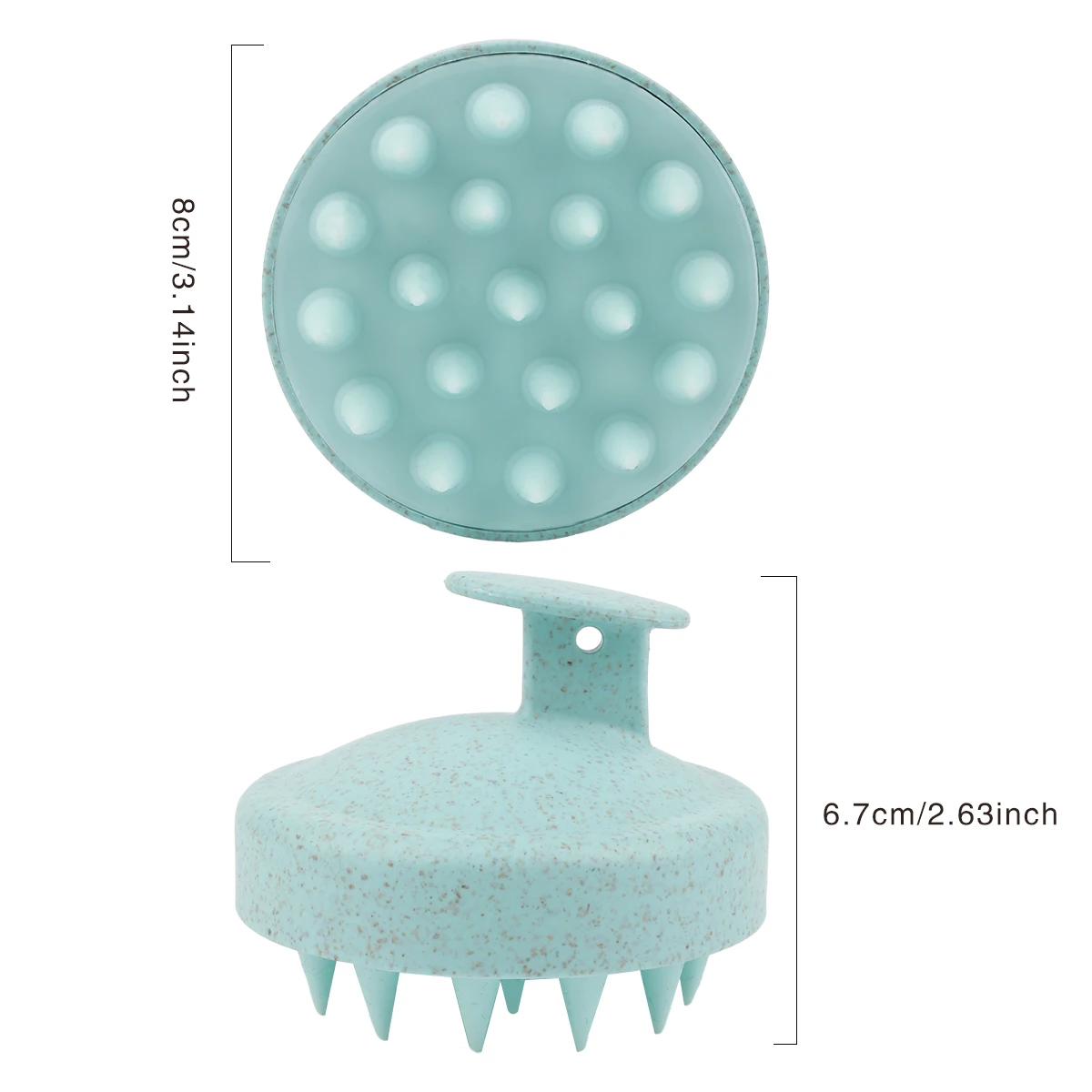 1pc ilicone Shampoo Brush Head Scalp Massage Comb Hair Washing Comb Body Massage Brush Bath Shower Brush Salon Hairdressing Tool image 5