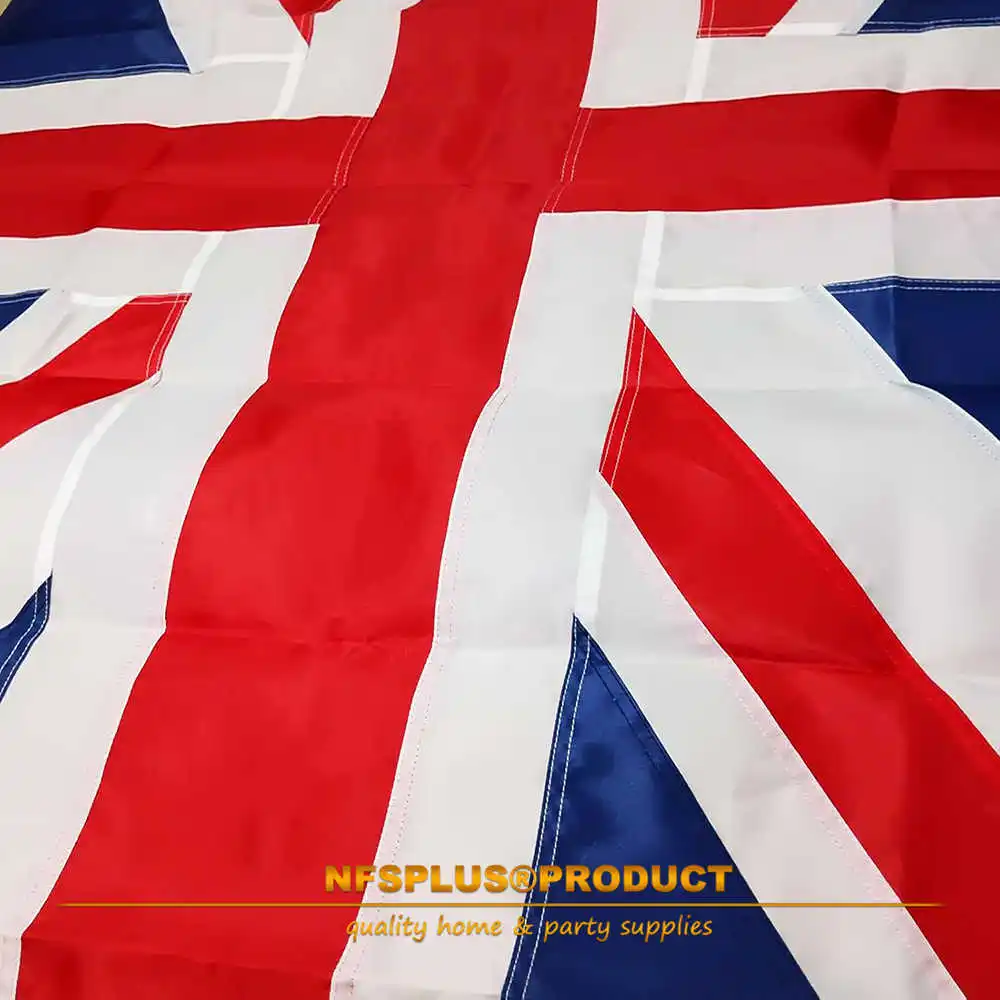 Stitched Union Jack British Flag UK United Kingdom Banner 90x150cm Heavy-Duty Oxford Waterproof Home Garden Outdoor Decoration