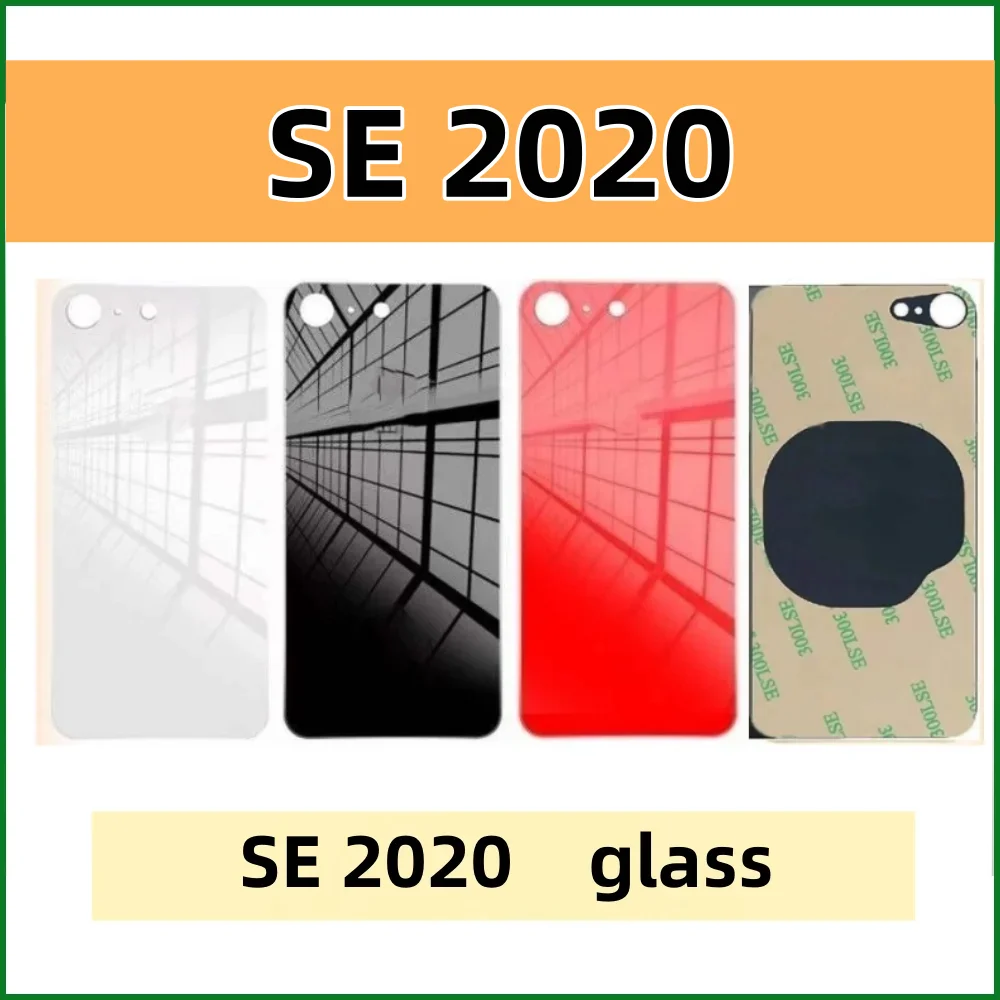 Back Glass For iPhone SE 2020 Back Cover Glass Fast Replacement Housing Battery Cover Big Hole Rear Glass with glue
