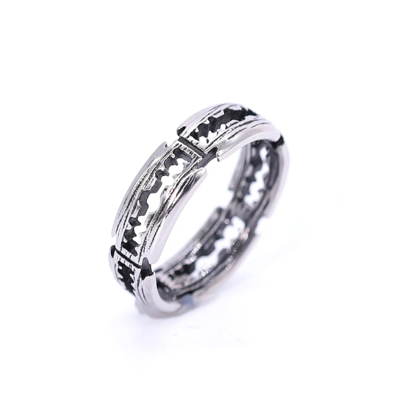 

Karen Gothic Punk Blade Shape Hip Hop Jewelry Rings Men Stainless Steel Rings